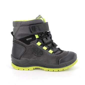 Stivaletti gore-tex da bambino grigio con strap Stivaletti gore-tex da bambino grigio con strap