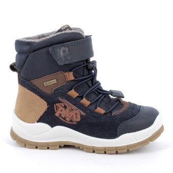 Stivaletti gore-tex da bambino blu con strap Stivaletti gore-tex da bambino blu con strap