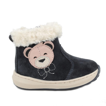 Half boots for girls blue with zip Half boots for girls blue with zip