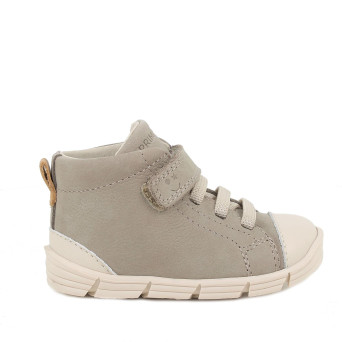 Scarpe da bambino beige e grigio con strap Scarpe da bambino beige e grigio con strap