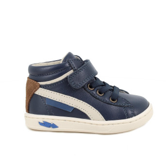 Scarpe da bambino blu con strap Scarpe da bambino blu con strap