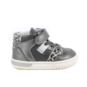Sneaker pour fille gris avec velcro Sneaker pour fille gris avec velcro