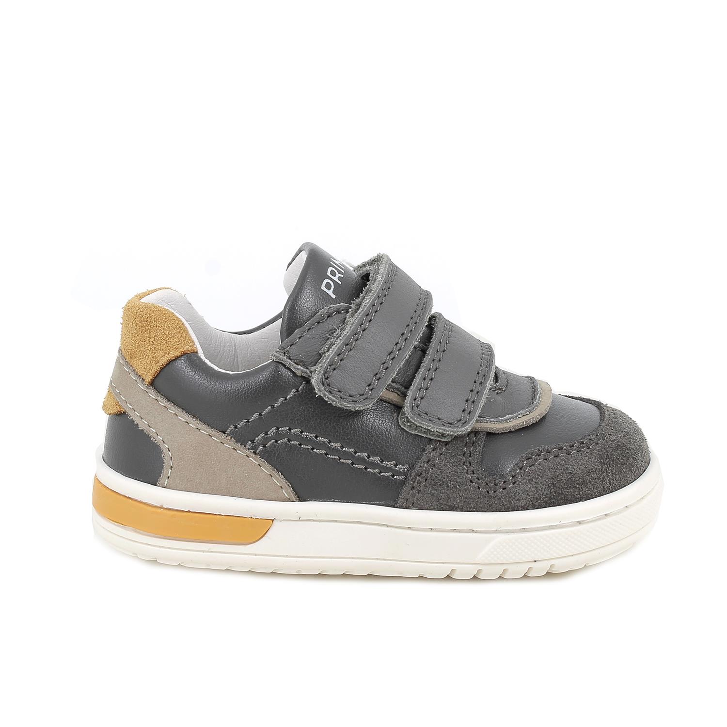Sneakers for boys grey with velcro
