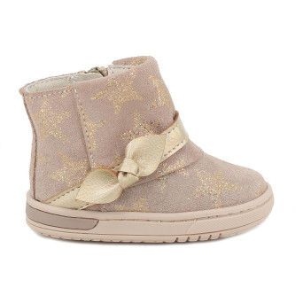 Stivaletti da bambina beige con zip Stivaletti da bambina beige con zip