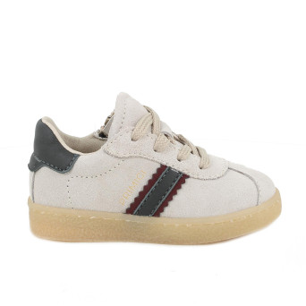 Sneakers da bambino bianco e beige con zip Sneakers da bambino bianco e beige con zip