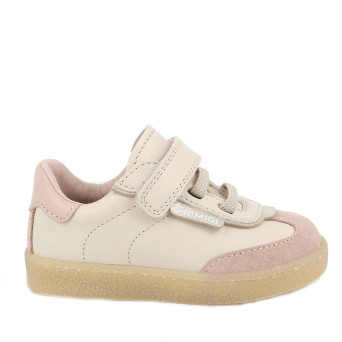 Sneaker pour fille beige avec velcro Sneaker pour fille beige avec velcro
