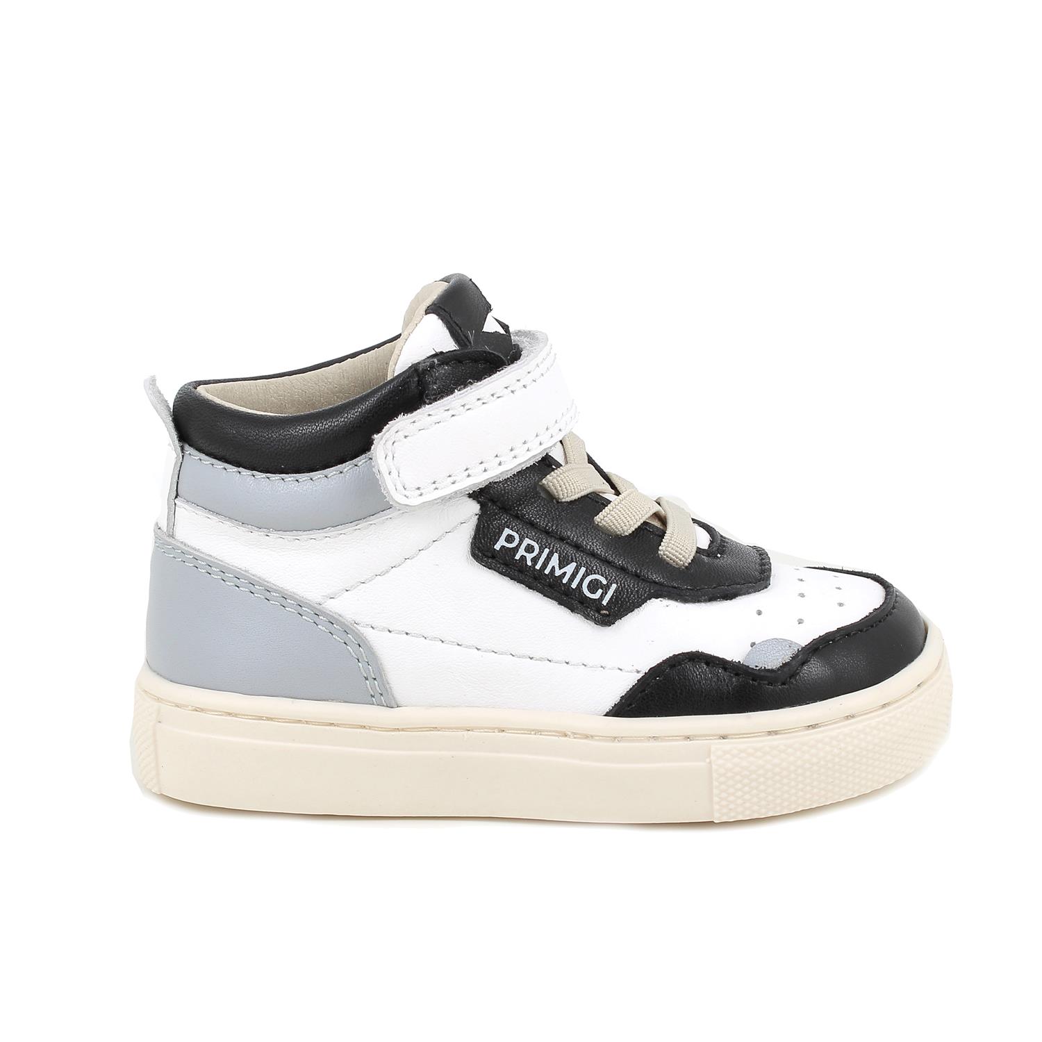 Sneakers&#x20;da&#x20;bambino&#x20;bianco&#x20;e&#x20;nero&#x20;con&#x20;strap