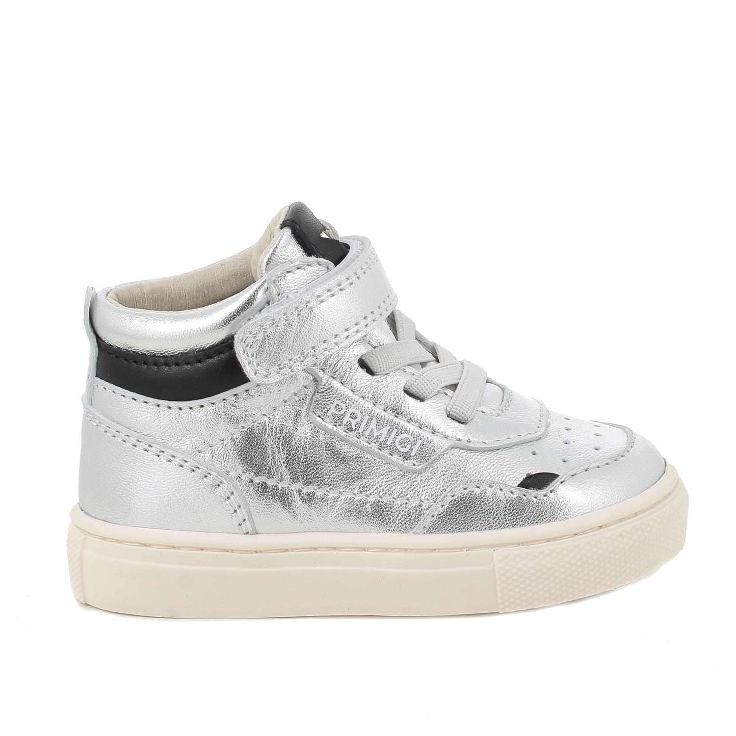 Sneakers&#x20;da&#x20;bambina&#x20;argento&#x20;con&#x20;strap