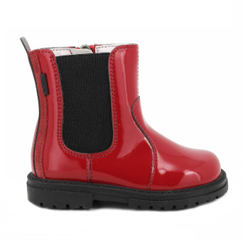 Half boots for girls red with zip Half boots for girls red with zip