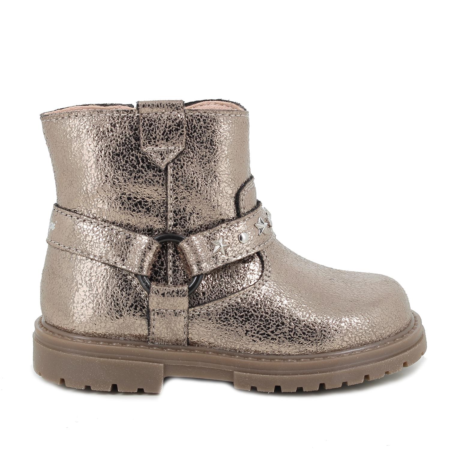 Stivaletti&#x20;da&#x20;bambina&#x20;platino&#x20;con&#x20;zip