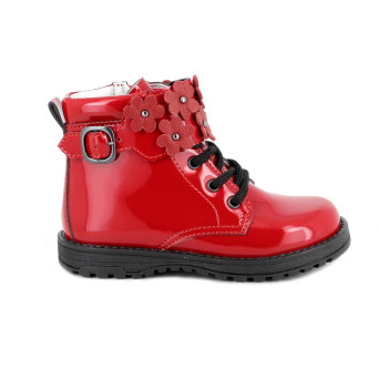 Bottillon pour fille rouge avec zip Bottillon pour fille rouge avec zip