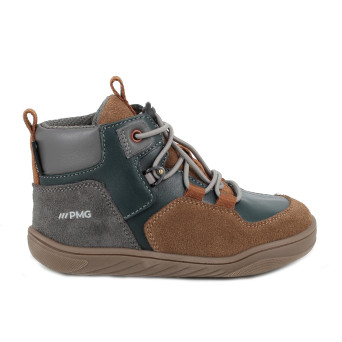 Gore-tex boots for boys brown and green with elastic Gore-tex boots for boys brown and green with elastic