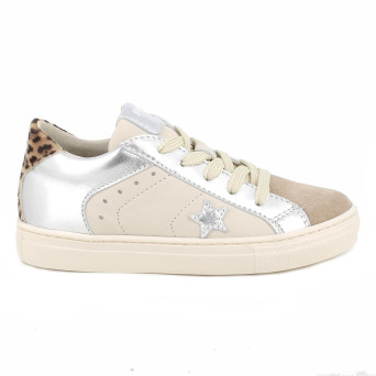 Sneakers for girls beige with zip Sneakers for girls beige with zip