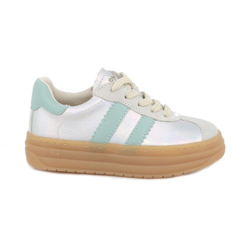 Sneakers for girls silver with zip Sneakers for girls silver with zip