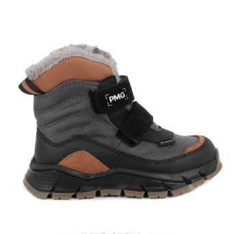 JUNGE GORE-TEX STIEFELETTEN GRAU UND SCHWARZ MIT VELCRO JUNGE GORE-TEX STIEFELETTEN GRAU UND SCHWARZ MIT VELCRO