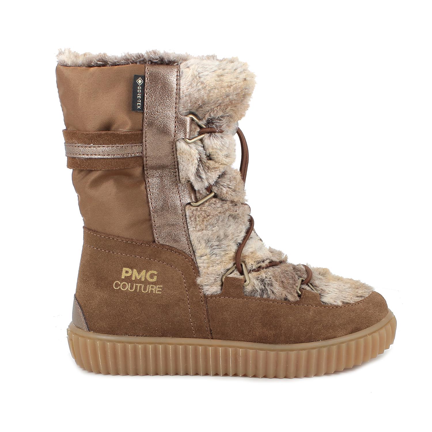 Stivaletti&#x20;gore-tex&#x20;da&#x20;bambina&#x20;marrone&#x20;con&#x20;zip