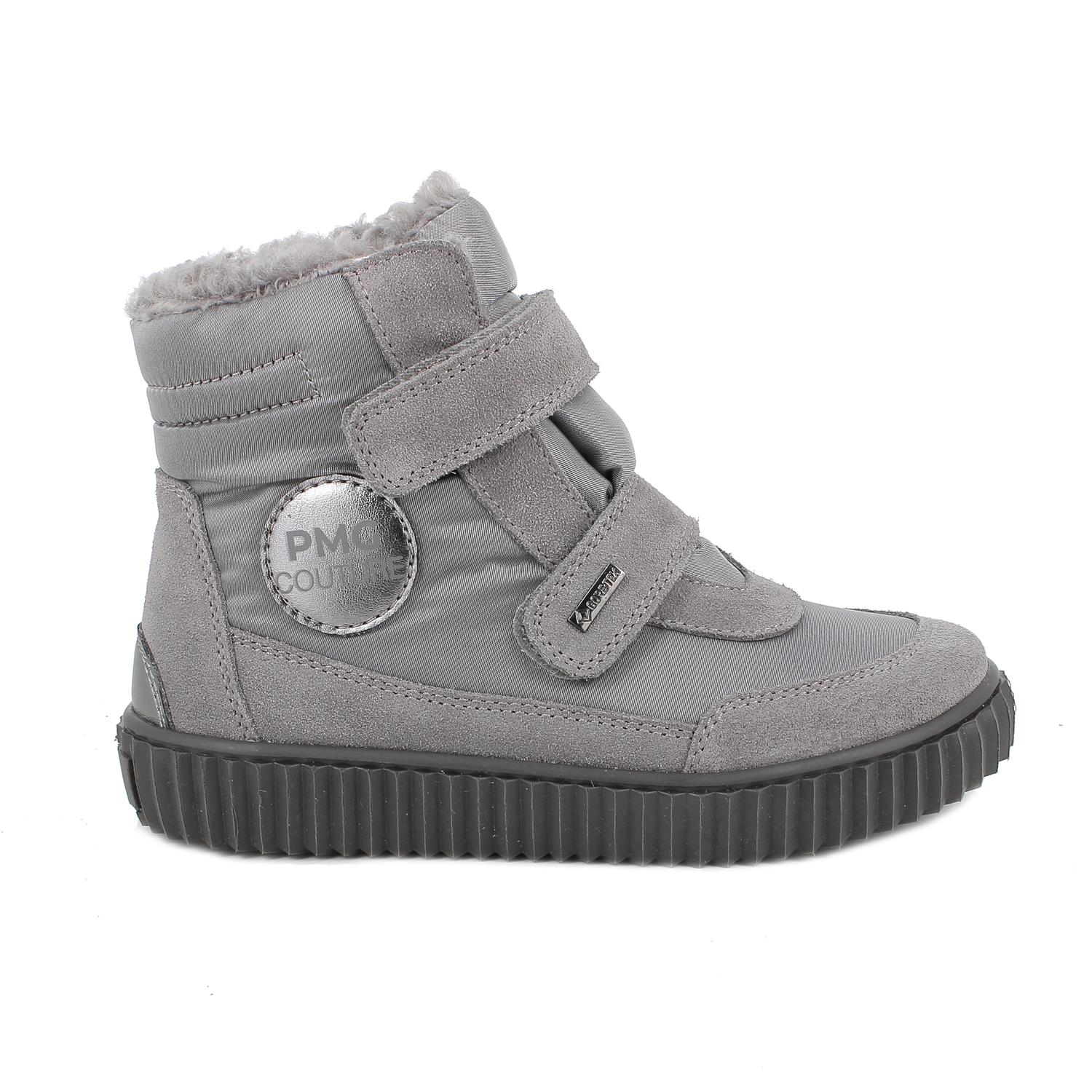 Scarponcini&#x20;gore-tex&#x20;da&#x20;bambina&#x20;grigio&#x20;con&#x20;strap