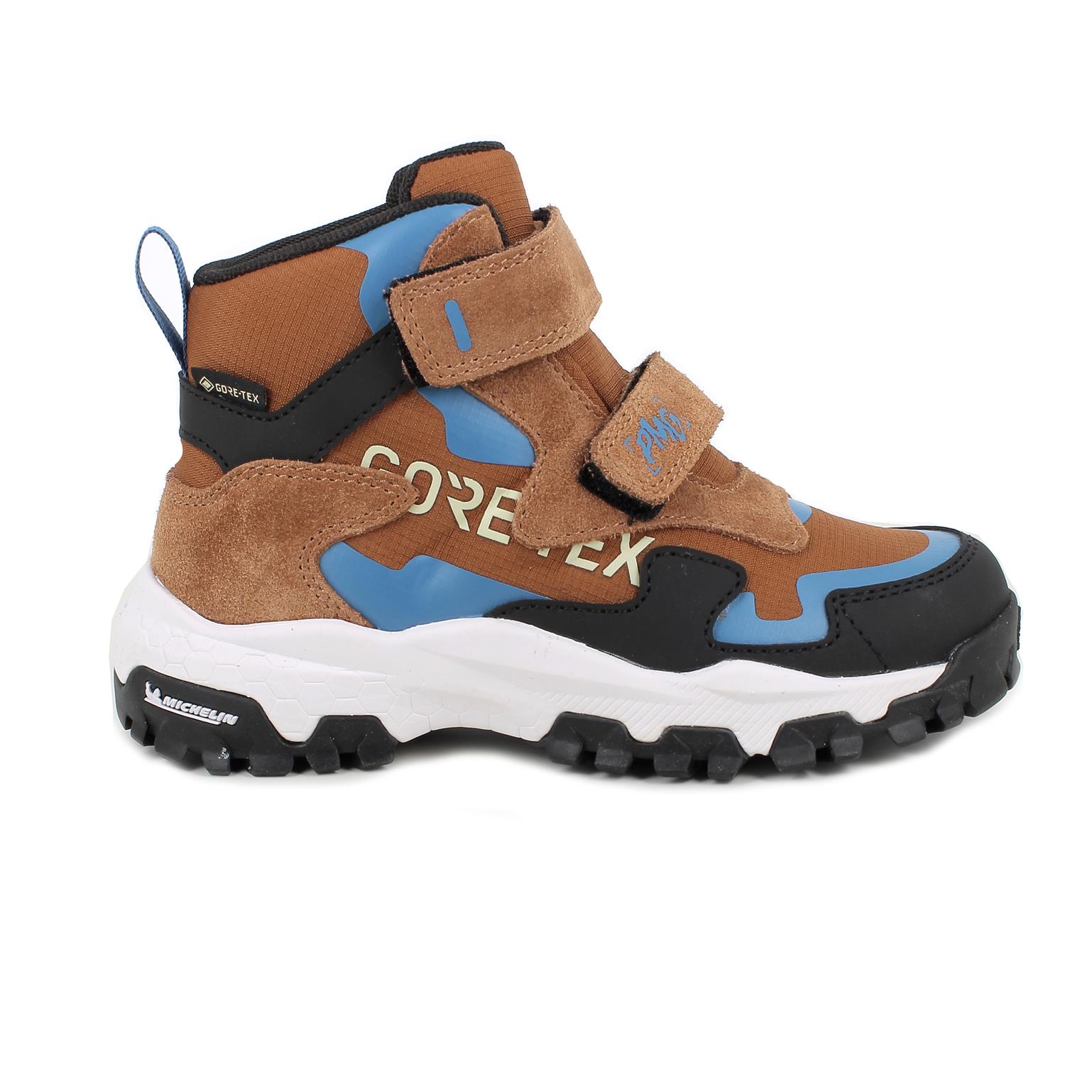 Bottillon gore-tex pour garçon brun avec velcro