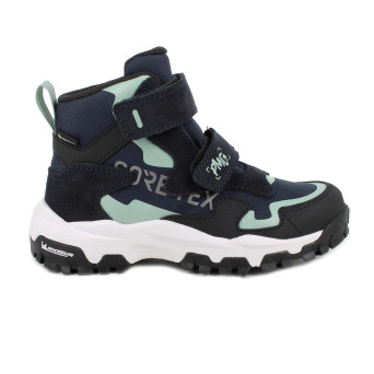 Botines con gore-tex para niña azul con velcro Botines con gore-tex para niña azul con velcro