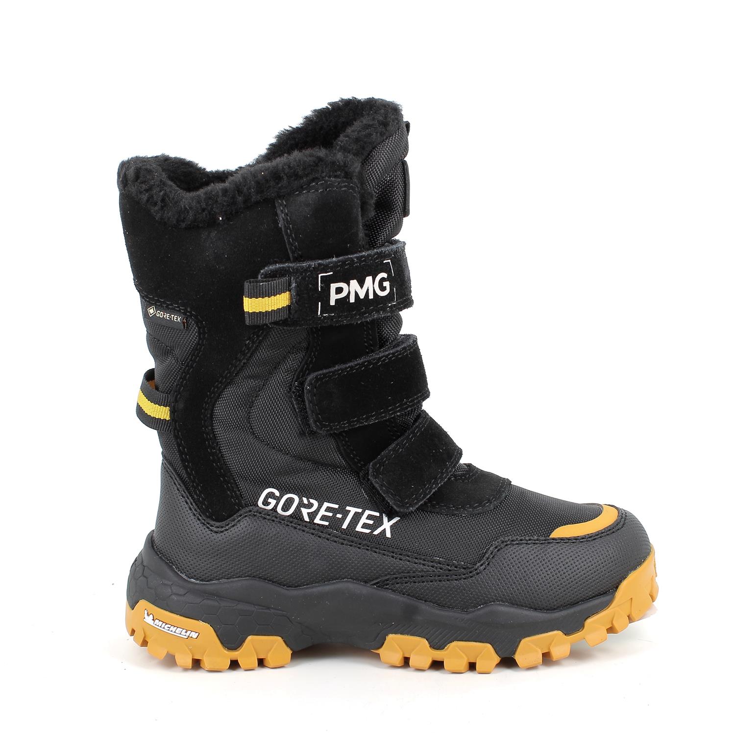 Bottillon gore-tex pour garçon noir avec velcro