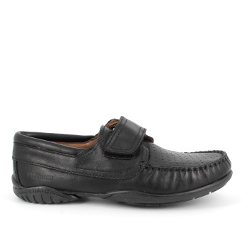 Mocassins for boys black with velcro Mocassins for boys black with velcro