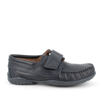 Mocassins for boys blue with velcro Mocassins for boys blue with velcro
