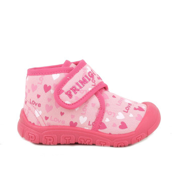 Slipper first steps for girls pink with velcro Slipper first steps for girls pink with velcro