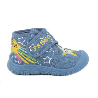 Slipper first steps for girls sky blue with velcro Slipper first steps for girls sky blue with velcro