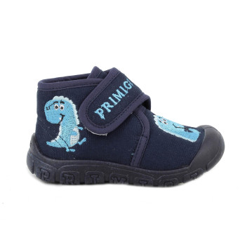 Pantofole primi passi da bambino blu con strap Pantofole primi passi da bambino blu con strap