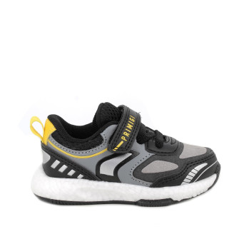 JUNGE SNEAKER SCHWARZ UND GRAU MIT VELCRO JUNGE SNEAKER SCHWARZ UND GRAU MIT VELCRO