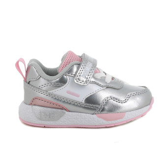 Sneaker pour fille argent avec velcro Sneaker pour fille argent avec velcro