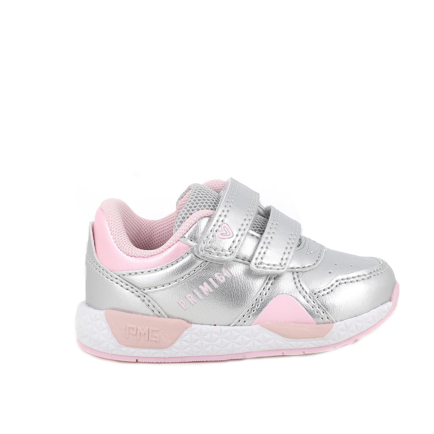Sneakers&#x20;da&#x20;bambina&#x20;argento&#x20;con&#x20;strap