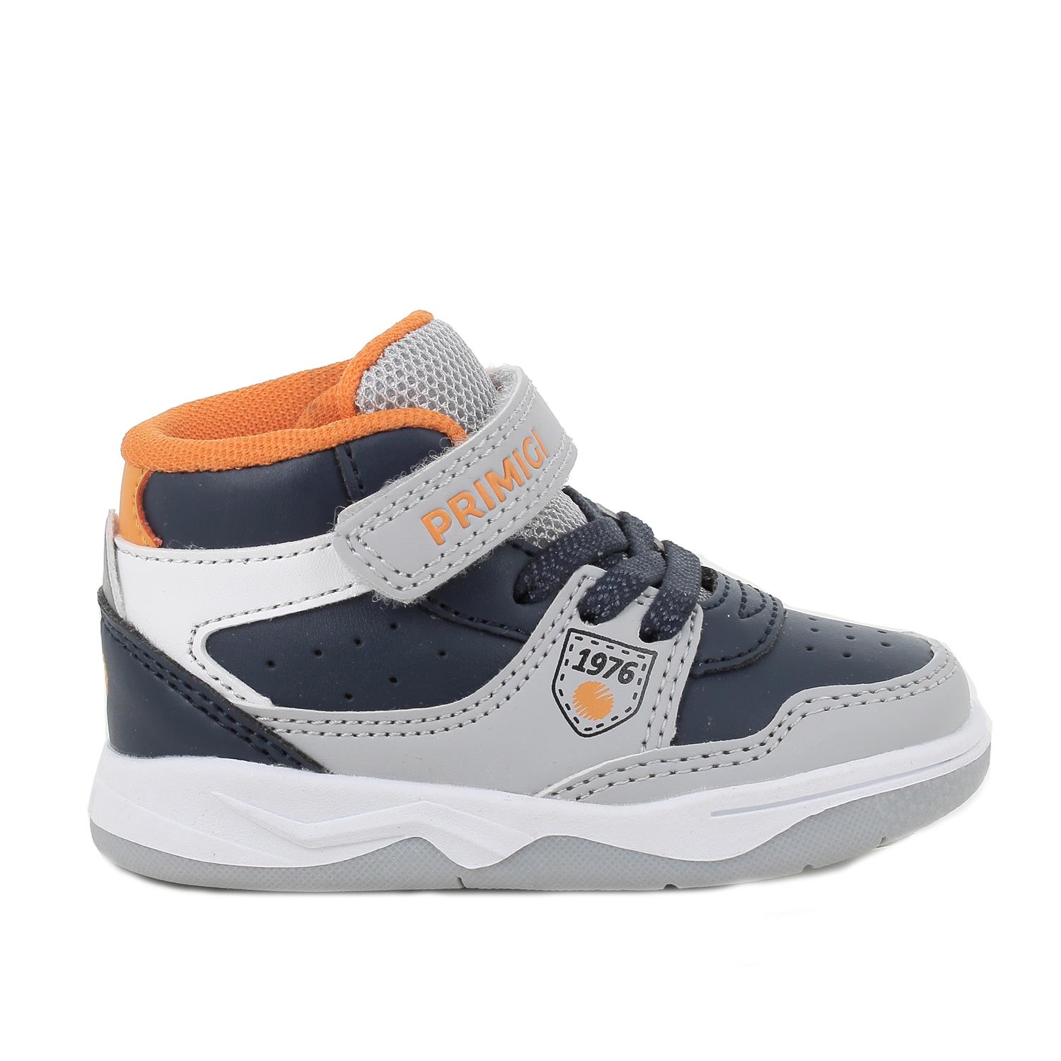 JUNGE&#x20;SNEAKER&#x20;GRAU&#x20;UND&#x20;BLAU&#x20;MIT&#x20;VELCRO