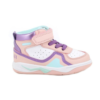 Sneaker pour fille rose et blanc avec velcro Sneaker pour fille rose et blanc avec velcro