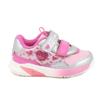 Sneaker pour fille rose avec velcro Sneaker pour fille rose avec velcro