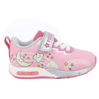 Sneaker pour fille rose avec velcro Sneaker pour fille rose avec velcro