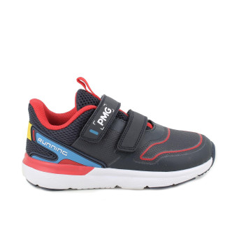 Sneakers da bambino blu con strap Sneakers da bambino blu con strap