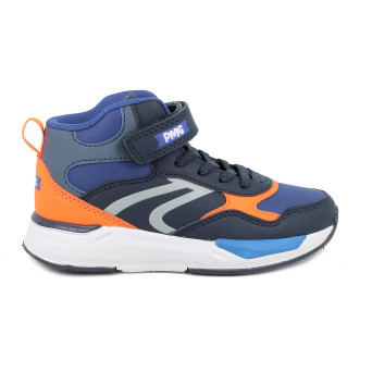 Sneakers da bambino blu con strap Sneakers da bambino blu con strap