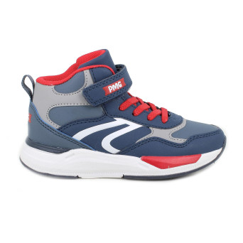 Sneakers da bambino blu con strap Sneakers da bambino blu con strap