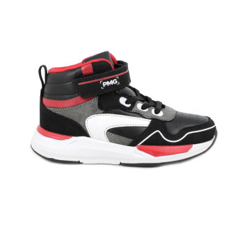 Sneakers da bambino nero con strap Sneakers da bambino nero con strap