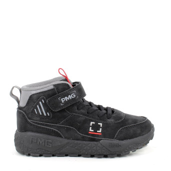 Sneakers da bambino nero con strap Sneakers da bambino nero con strap