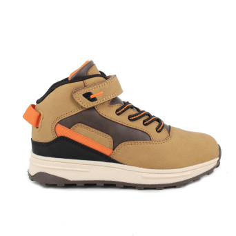 Sneakers da bambino giallo e marrone con strap Sneakers da bambino giallo e marrone con strap