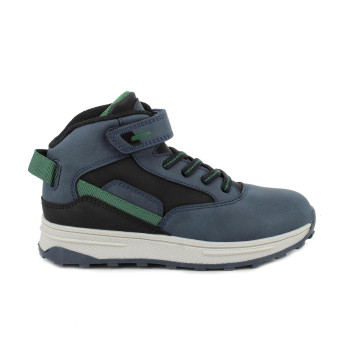 Sneakers da bambino blu con strap Sneakers da bambino blu con strap