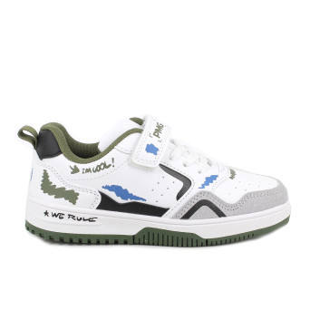 Sneaker pour garçon blanc avec velcro Sneaker pour garçon blanc avec velcro