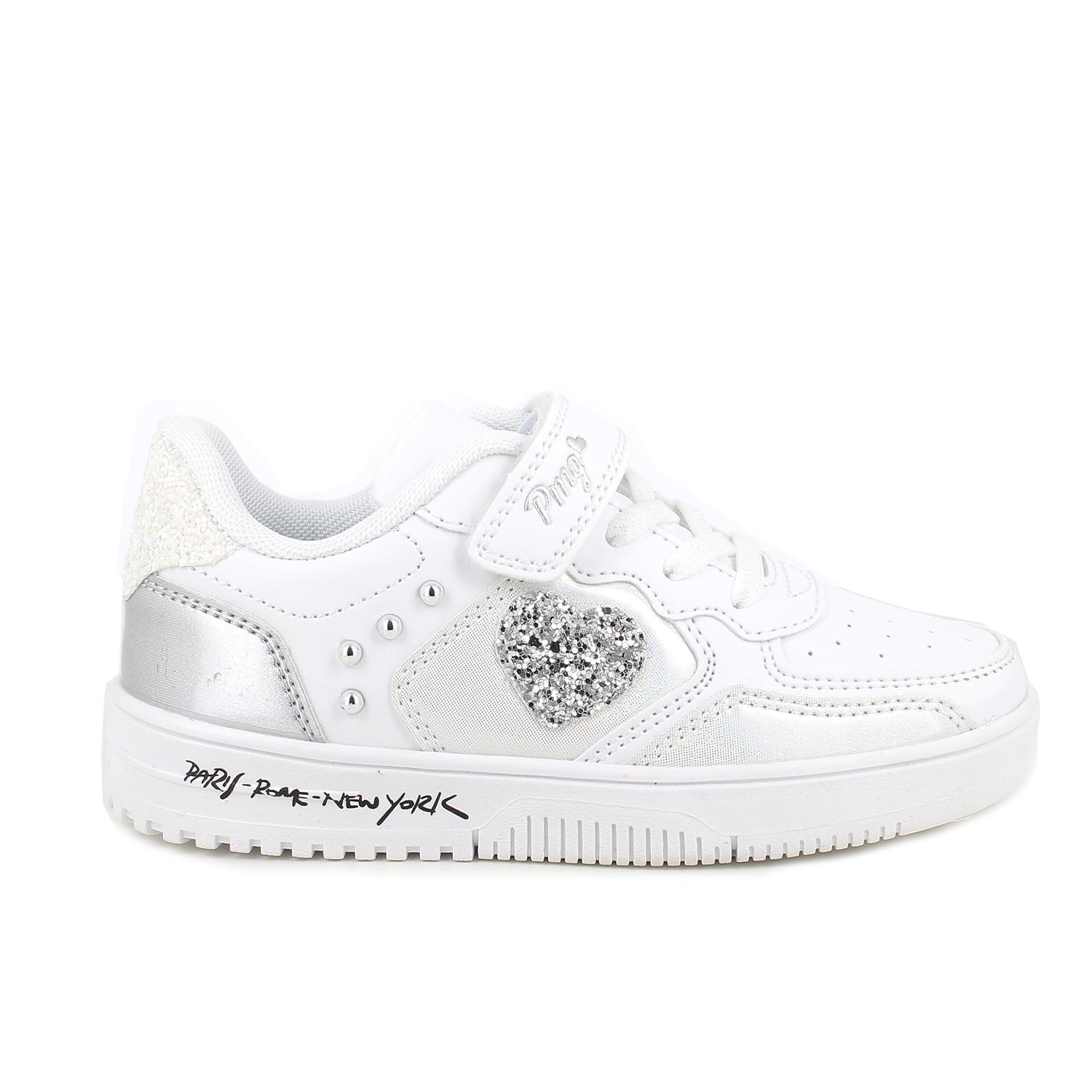 Sneakers&#x20;da&#x20;bambina&#x20;bianco&#x20;con&#x20;strap