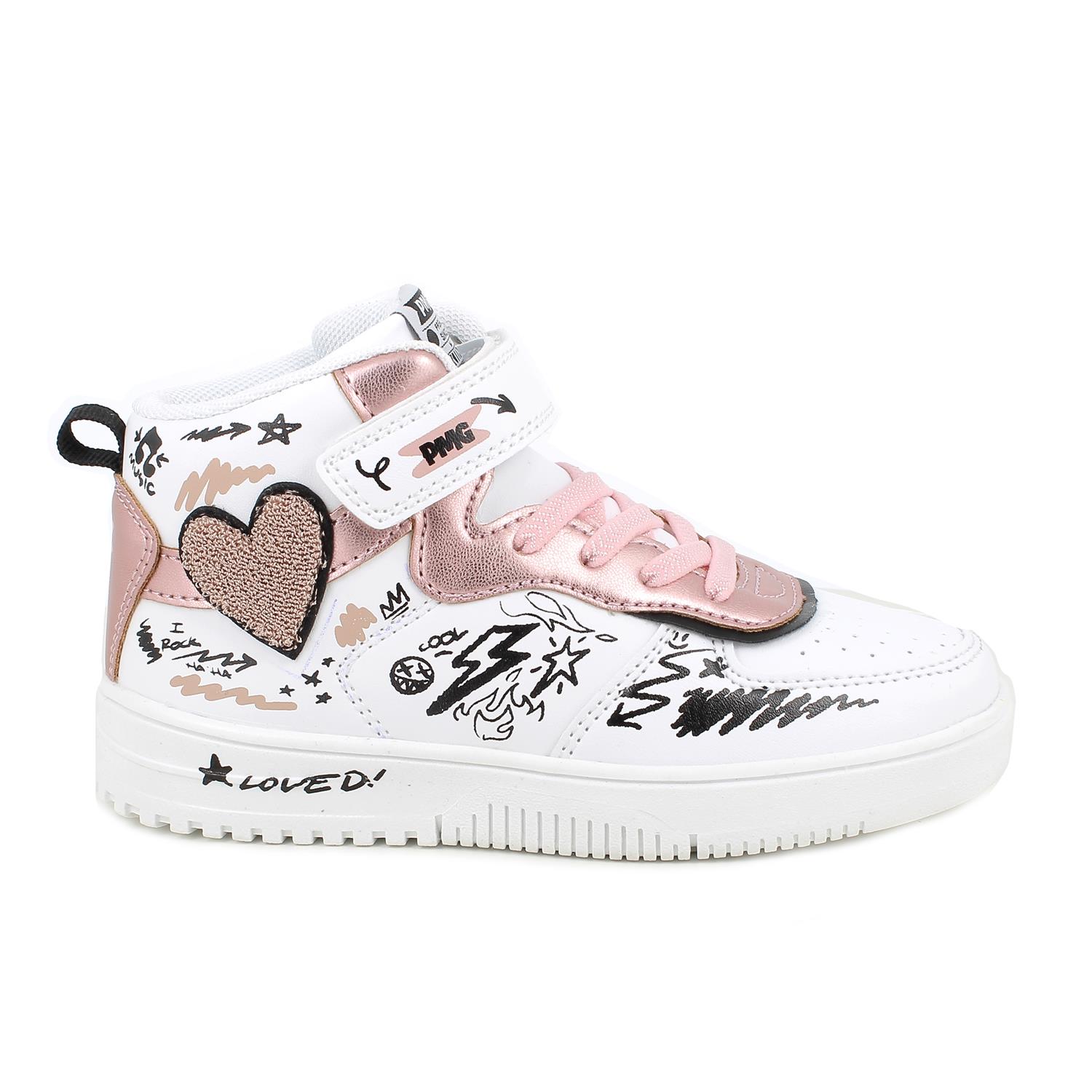 Sneakers&#x20;da&#x20;bambina&#x20;bianco&#x20;con&#x20;strap