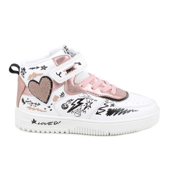 Sneaker pour fille blanc avec velcro Sneaker pour fille blanc avec velcro