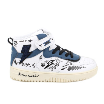 Sneakers da bambino bianco con strap Sneakers da bambino bianco con strap
