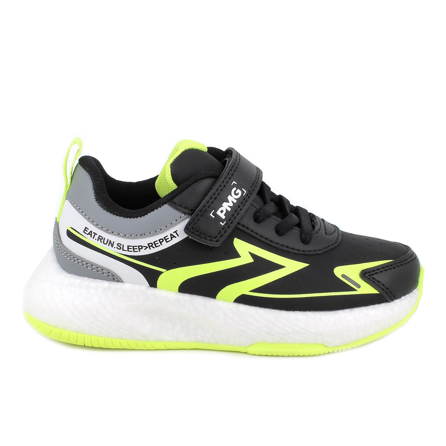 Sneakers for boys black with velcro