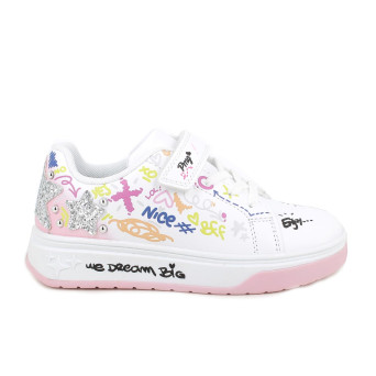 Sneaker pour fille blanc avec velcro Sneaker pour fille blanc avec velcro